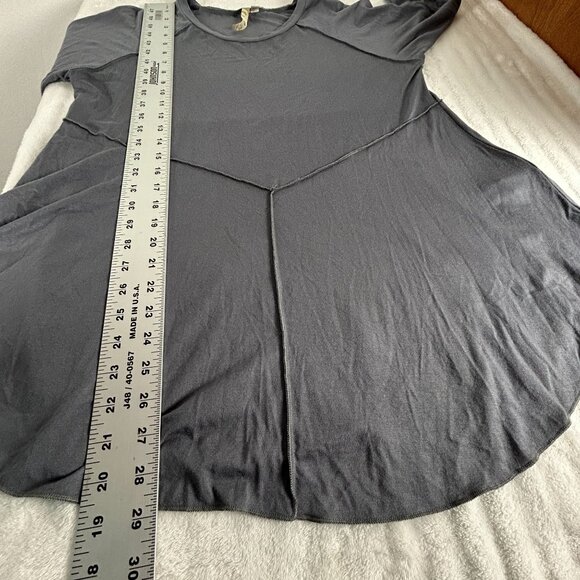 Comfy USA Women Gray 3/4 Sleeve Tunic Top Medium Stretch Casual Relaxed USA Made - Picture 7 of 7